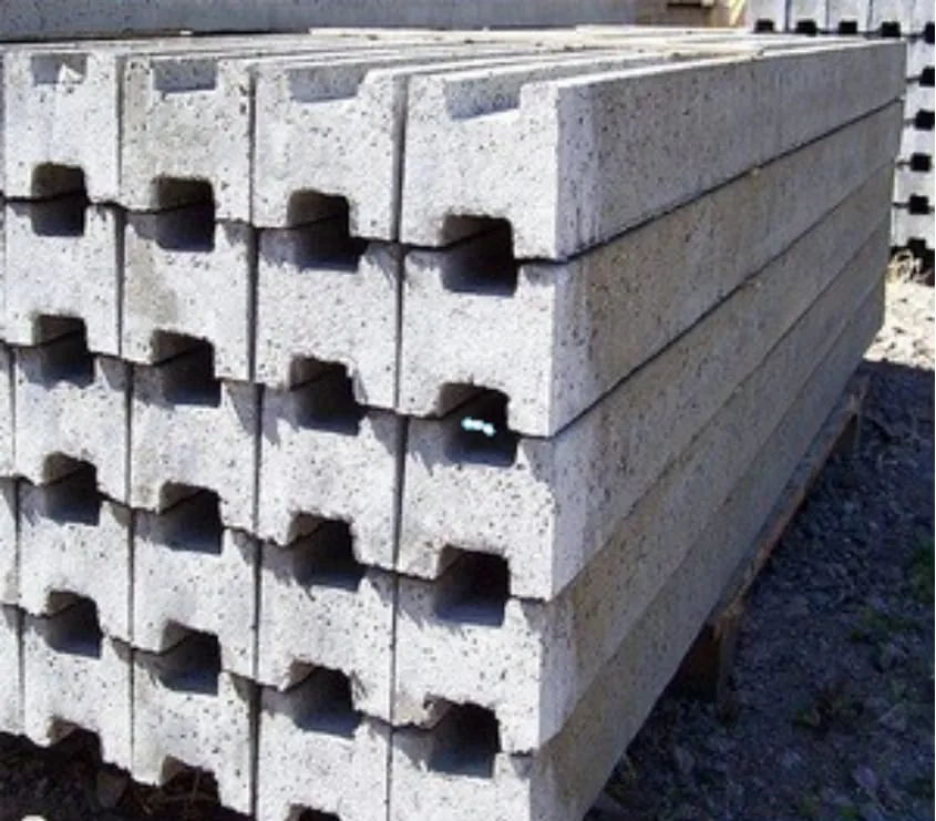 Concrete blocks stacked ready for delivery
